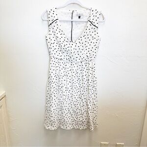 Envie de Fraise V Neck Dotted Womens Sleeveless Dress Cut Out Button Back Summer